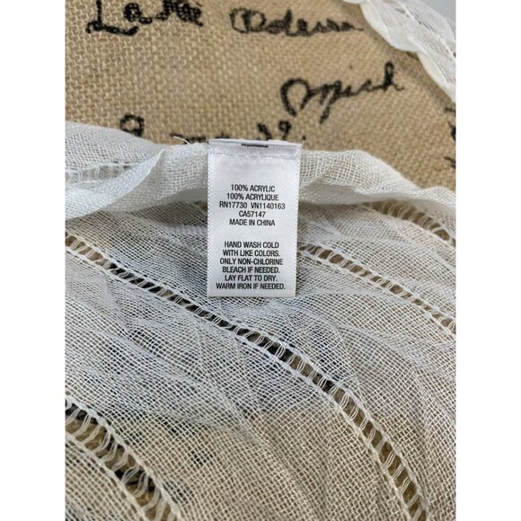 (A-17) Shawl, rebozo for women cream color,  usado - Picture 5 of 5